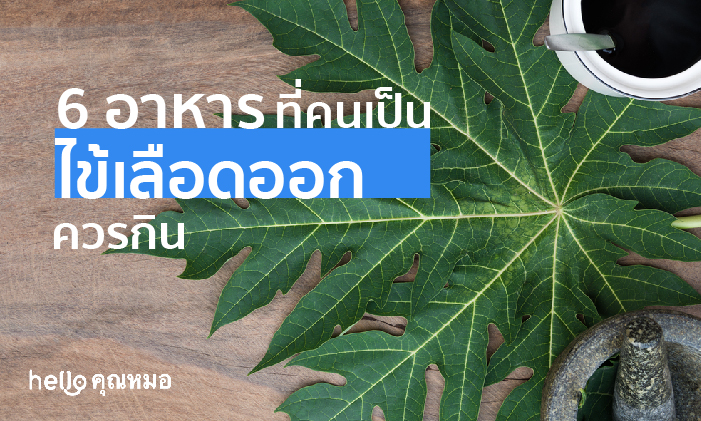 ป่วยเป็น ไข้เลือดออก อาหาร 6 อย่างที่ช่วยในการฟื้นฟูร่างกาย