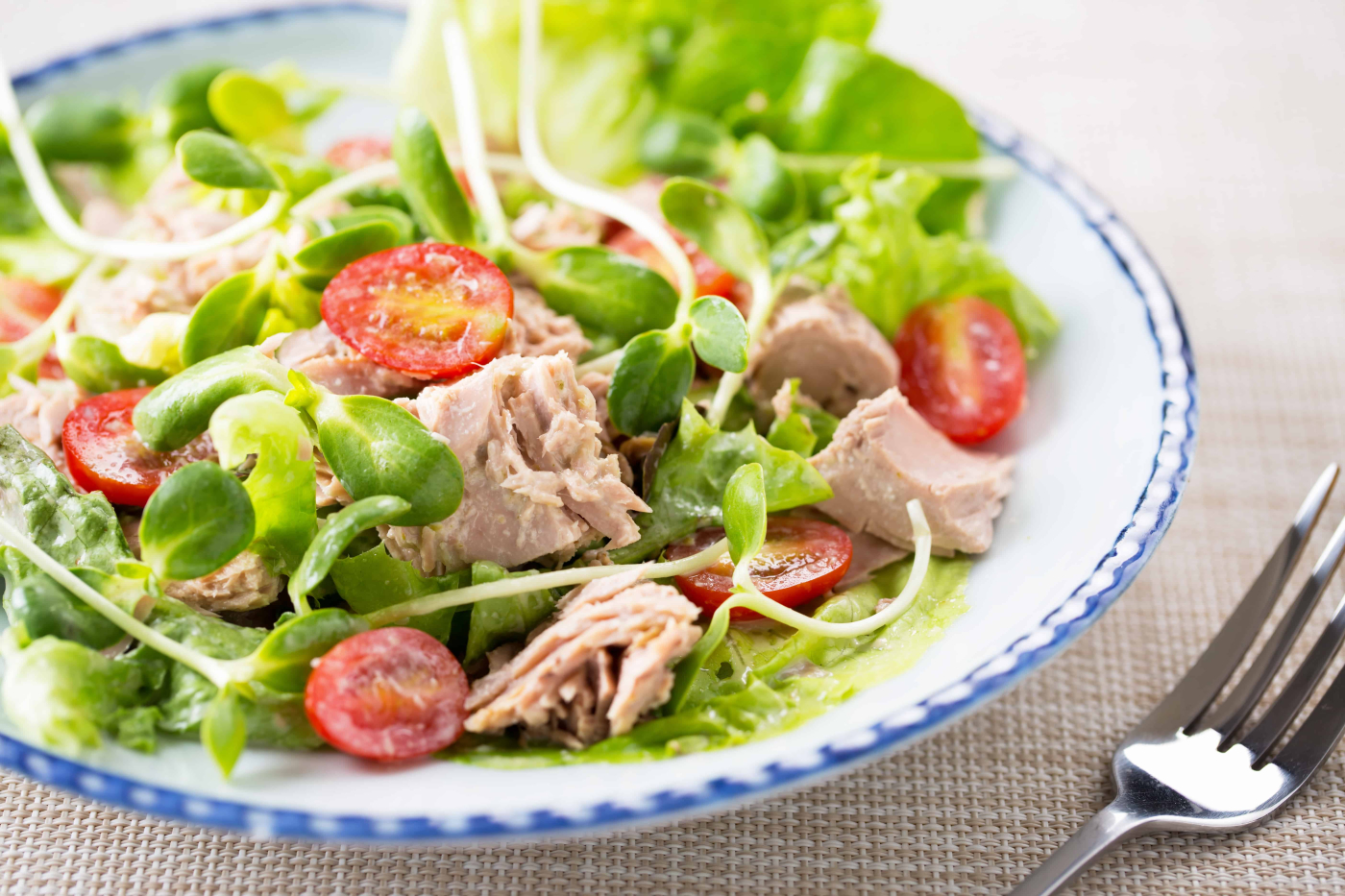 สูตรสลัดทูน่ายอดอ่อนทานตะวัน เมนูดี ๆ สำหรับการควบคุมน้ำหนัก