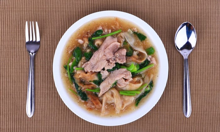 สูตรราดหน้าหมูนุ่ม