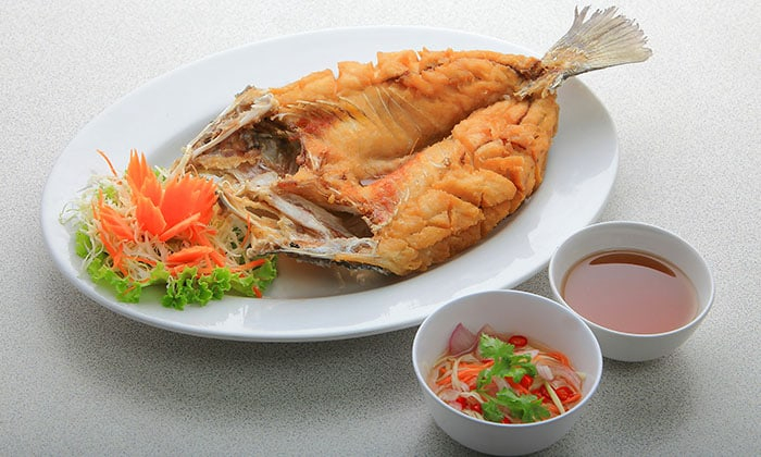 สูตรปลากะพงทอดน้ำปลา