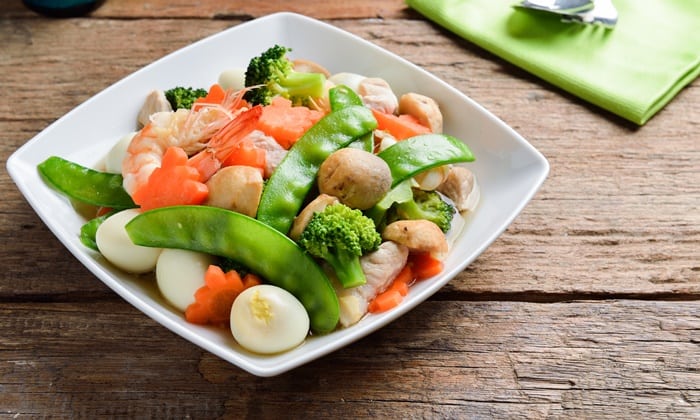 สูตรผัดบร็อคโคลี่กุ้งสด