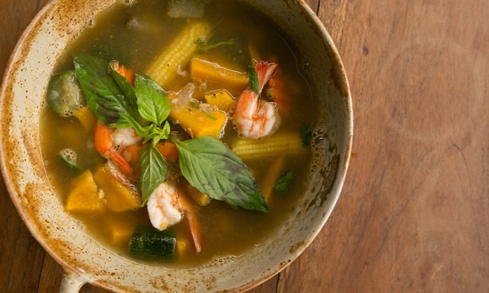 สูตรแกงเลียงกุ้งสด