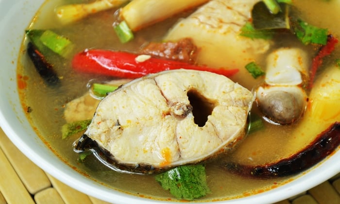 สูตรต้มยำปลาช่อนเห็ดฟาง