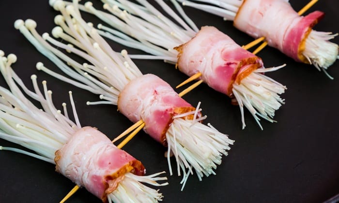 เห็ดม้วนเบคอน สูตรอาหารเพื่อสุขภาพที่มีประโยชน์ต่อร่างกาย