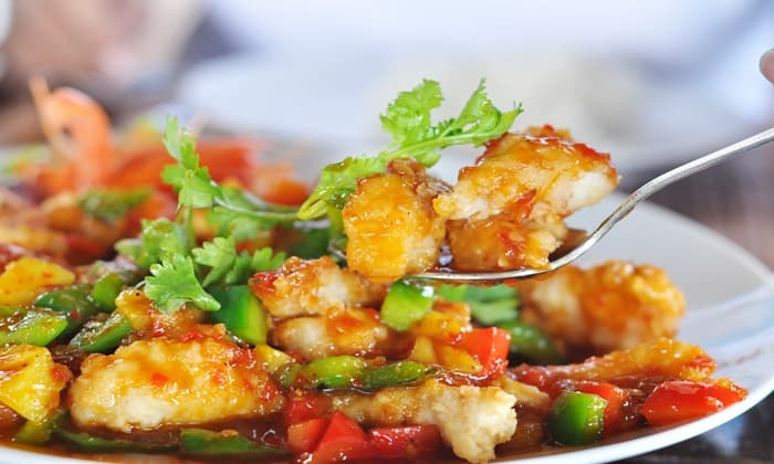 สูตรปลากะพงผัดเปรี้ยวหวาน