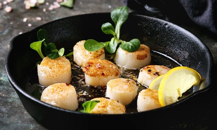 สูตรหอยเชลล์ย่างซอสต้นหอม (สเต็กหอยเชลล์)