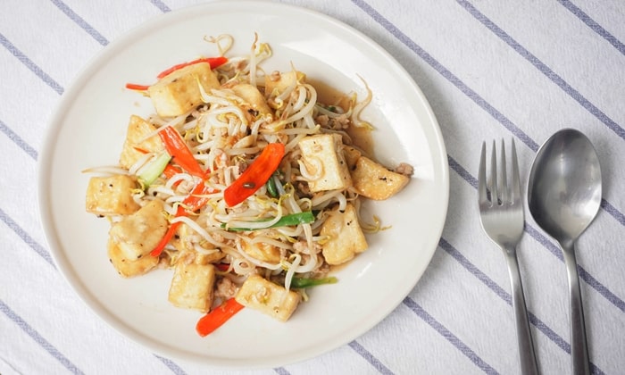 สูตรผัดถั่วงอกใส่เต้าหู้