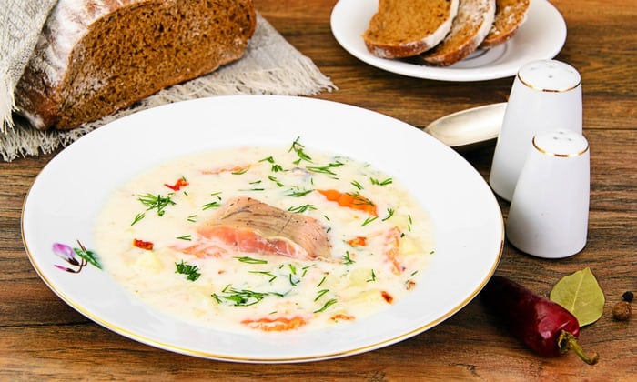 สูตรซุปข้าวโพดแซลมอน