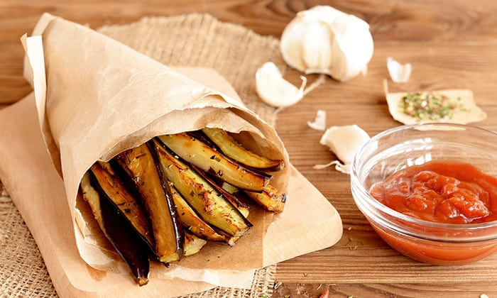 สูตรมะเขือม่วงอบกรอบ