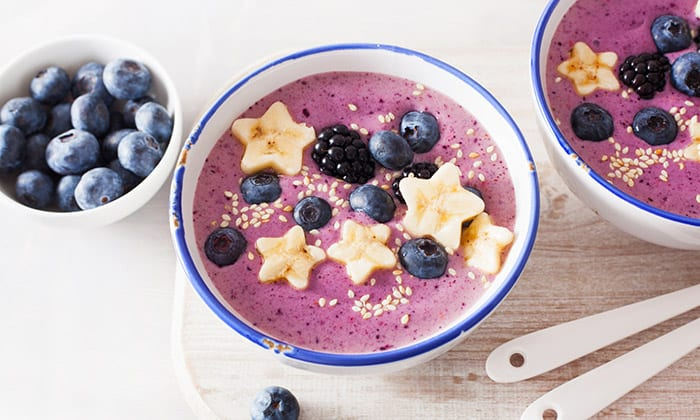 สูตรบลูเบอร์รี่สมูทตี้โบวล์